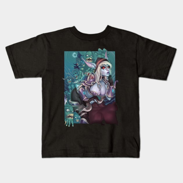 banshee queen Kids T-Shirt by raspbeary